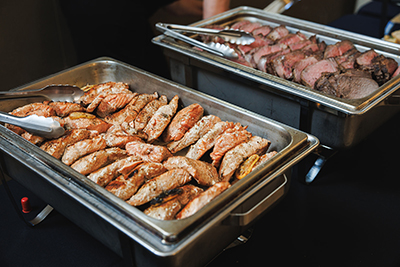 salmon and beef